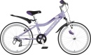 Велосипед NOVATRACK 20" NOVARA, сиреневый, алюм., 6-скор, TY21/TS38/SG-6SI, V-brake