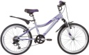 Велосипед NOVATRACK 20" NOVARA, сиреневый, алюм., 6-скор, TY21/TS38/SG-6SI, V-brake