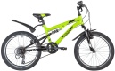 Велосипед NOVATRACK 20" TITANIUM, салатовый, сталь, 6 скор., Power, V-Brake