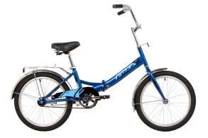 Женский велосипед FOXX 20" складной, SHIFT, синий, тормоз нож, двойной обод, багажник