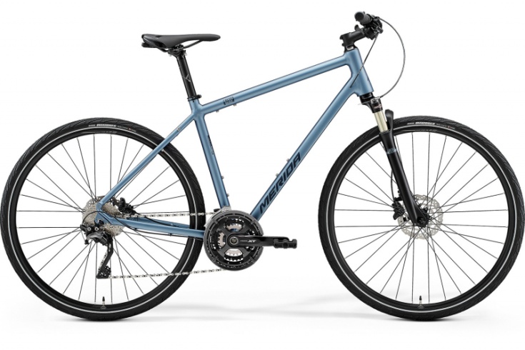 Велосипед Merida (2021) Crossway XT Edition Р:M(51cm) MattSteelBlue/DarkBlue