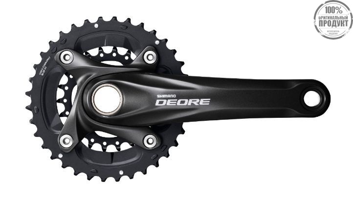 Система Shimano Deore, M617, 170мм, ин.вал, 36/22T без каретк., черный