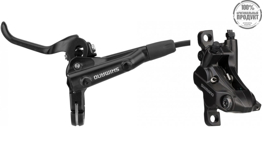 Тормоз дисковый Shimano MT501, BL-MT501(лев)/BR-MT520(пер), полимер. кол, 1000мм, черный