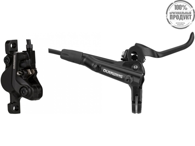 Тормоз дисковый Shimano, MT501, BL(прав)/BR-MT520(задн), полимер. колодк., 1700мм,  Черный