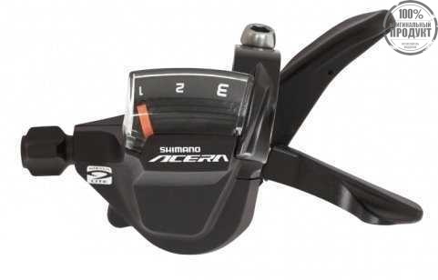 Шифтер Shimano Acera, M3000, лев, 3ск, тр. 1800мм