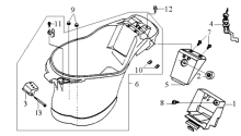 Подбор запчастей Багажное отделение Кузов/Электрика EuroX 100 (G100P3-6) EuroX 100 SYM