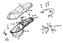 Подбор запчастей Седло и багажник Рама Jet 14 200 (XC20W2-EU) Jet 14 200 SYM
