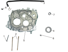 Подбор запчастей Right Crankcase Assembly TY250-S Двигатели