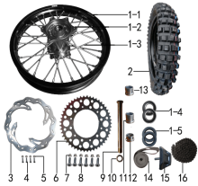 Подбор запчастей Колесо заднее Z3L (101210057) Z3L BSE