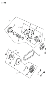 Подбор запчастей CVT QR 400 Access Motor