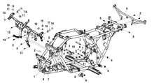 Подбор запчастей Рама Кузов/Электрика ATV 200 SYM