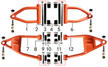 Подбор запчастей Рычаги передние XT-1 BSE