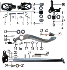 Подбор запчастей Подставка и подножки T8-X6 (101410001) T8 BSE