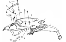 Подбор запчастей Верхняя облицовка Кузов/Электрика ATV 600 (UA60A-6) ATV 600 SYM