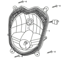 Подбор запчастей ФАРА КУЗОВ / ЭЛЕКТРИКА Orbit 50 (AV05W-6 AAA) Orbit 50 SYM