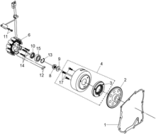 Подбор запчастей Генератор Двигатель ATV 300 (UA30A-6) ATV 300 SYM