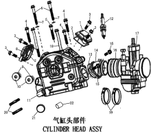 Подбор запчастей Головка цилиндра ZS174MN-3 (CBS300) Двигатели