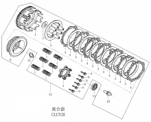 Подбор запчастей CLUTCH ASSY ZS165FMM (CB250D-G) [30.123.0512] Двигатели