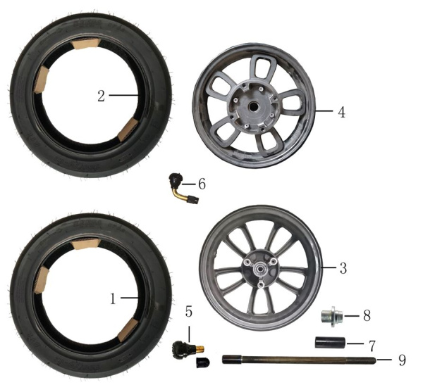 FRONT&REAR WHEEL ASSY 