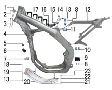 Подбор запчастей Рама RTC-300R Y (M4Y) ПТС RTC-300R Y BSE