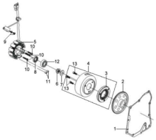 Подбор запчастей Генератор / Обгонная муфта Двигатель GTS 250 (LM25W-6_edited) GTS 250 SYM