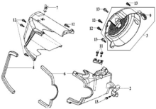 Подбор запчастей Охлаждение Двигатель RS 125 (HS12W2-6) RS 125 SYM