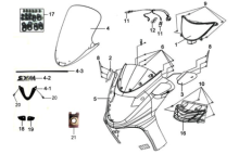 Подбор запчастей Передняя облицовка Кузов/Электрика JoyRide 200 (LA18W9-6) JoyRide 200 SYM