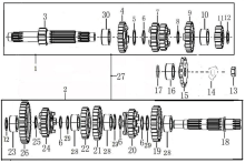 Подбор запчастей  TRANSMISSION MAIN,COUNTER SHAFT ZS177MM (NC300) 30.124.1006 Двигатели