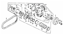 Подбор запчастей Сцепление Двигатель Orbit 125 (AV12W-6 ABA) Orbit 125 SYM