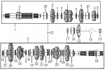 TRANSMISSION MAIN,COUNTER SHAFT