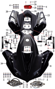 Подбор запчастей Облицовка XT-1 (SA110) 150020017 XT-1 BSE