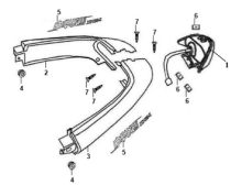 Подбор запчастей Стоп сигнал Кузов/Электрика XS 125-K SYM