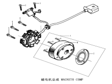 Подбор запчастей MAGNETO COMP ZS172FMM-6 (CB250R) MJBS4B14 [30.123.2001] Двигатели