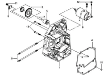 Подбор запчастей Правая половина картера Двигатель GTS 300i EFI (LM30W-6) GTS 300i SYM