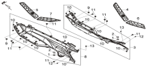 Подбор запчастей Облицовка пола Кузов/Электрика MaxSYM 600 (LX60A2) MaxSYM 600 SYM