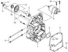 Подбор запчастей Правая половина картера Двигатель GTS 250 (LM25W-6_edited) GTS 250 SYM