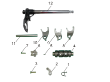 Подбор запчастей Gear Shift Mechanism Assembly TY250-S Двигатели