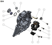 Подбор запчастей Крышка картера правая 1P44FMC (KTM50) Двигатели