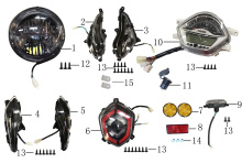 Подбор запчастей LIGHT AND SPEEDMETER Lamocca Motosuper