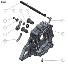 Подбор запчастей Картер правый 1P44FMC (KTM50) Двигатели