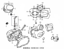 Подбор запчастей CRANKCASE COVER ZS165FMM (CB250D-G) [30.123.0512] Двигатели