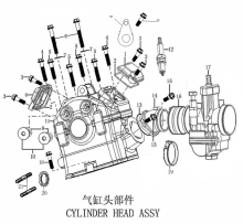 Подбор запчастей CYLINDER HEAD ASSY ZS177MM (NC300) 30.124.1006 Двигатели