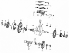 Подбор запчастей CRANKSHAFT CONNECTING-ROD ASSY ZS182MN (NC300S) 30.124.1501 Двигатели