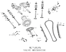 Подбор запчастей VALVE MECHANISM ZS172FMM-6 (CB250R) MJBS4B14 [30.123.2001] Двигатели