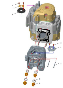 Подбор запчастей Крепление ГБЦ TYX300-2 (BSE300R) Двигатели