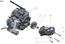 Подбор запчастей Сцепление 1P44FMC (KTM50) Двигатели