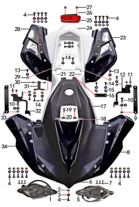 Подбор запчастей Облицовка XT-1 (SA110) 150020002 XT-1 BSE