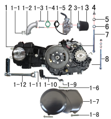 Подбор запчастей Двигатель EVO 110 BSE