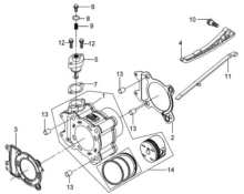 Подбор запчастей Цилиндр Двигатель GTS 250 (LM25W-6_edited) GTS 250 SYM