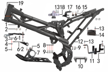 Подбор запчастей Рама PH10L 125 ZS (101190071) 2022  PH 125E BSE